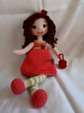 Sevimli Çilek Bebek Amigurumi Organik Oyuncak - 2