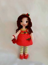 Sevimli Çilek Bebek Amigurumi Organik Oyuncak - 1