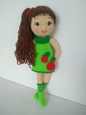 Elma Şekeri Bebek Amigurumi Organik Oyuncak - 1