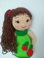 Elma Şekeri Bebek Amigurumi Organik Oyuncak - 3