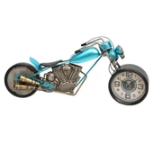 Lucky Art Metal Mavi Motorsiklet Saat - 1