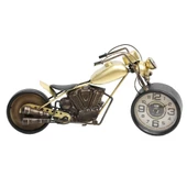 Lucky Art Metal Gold Motorsiklet Saat - 1