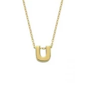 Altın U Harfli Taşsız Kolye thumbnail 1