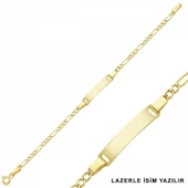 Altın Çocuk Bileklik Lazerle İsim Yazılır - 1