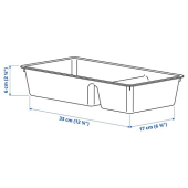 Ikea Bıllıngen Bölmeli Kutu, Beyaz, 33x17 Cm - 1