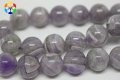 Ametist Taşı YARIM Dizi 12mm (18cm uzunluğundadır) thumbnail 1