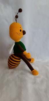 Antenli Arı Amigurumi Organik Oyuncak - 2