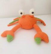 Sevimli Yengeç Amigurumi Organik Oyuncak - 1