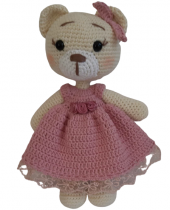 Sevimli Boz Ayıcık Amigurumi Organik Oyuncak - 1