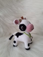 Maskot Buzu Sevimli Buzağı Amigurumi Organik Oyuncak - 1