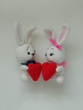 Sevgili Tavşanlar Amigurumi Organik Oyuncak - 2