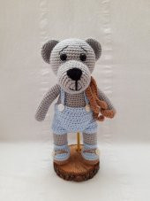 Tulumlu Ayıcık Amigurumi Organik Oyuncak - 2