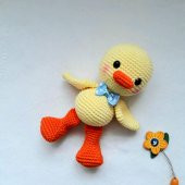 Sevimli Ördek Uyku Arkadaşı Amigurumi Organik Oyuncak - 1