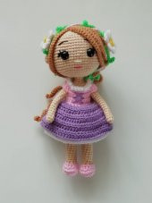 Maskot Rapunzel Bebek Amigurumi Organik Oyuncak - 1