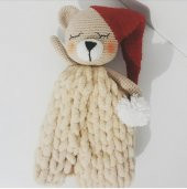Uykucu Amour Ayıcık Amigurumi Organik Oyuncak - 1