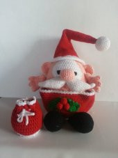 Çok Amaçlı Noel Baba Amigurumi Organik Oyuncak - 1