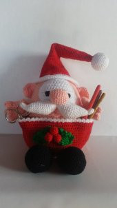 Çok Amaçlı Noel Baba Amigurumi Organik Oyuncak - 3