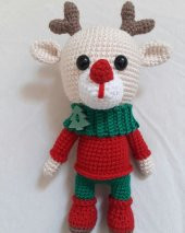Sevimli Yılbaşı Geyiği Amigurumi Organik Oyuncak - 1