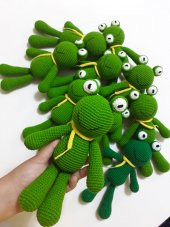 Pörtlek Kurbağa Amigurumi Organik Oyuncak - 3