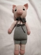 Sevimli Domuzcuk Amigurumi Organik Oyuncak - 1