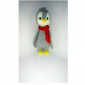 Sevimli Penguen Uyku Arkadaşı Amigurumi Organik Oyuncak - 1