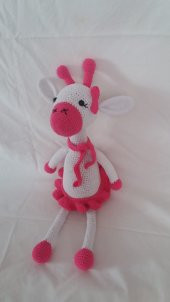 Süslü Zürafa ve Kuzu Takım Amigurumi Organik Oyuncak - 3