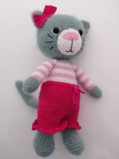 Tüylü Minik Kedicik Amigurumi Organik Oyuncak - 2