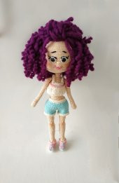 Menekşe Bebek Amigurumi Organik Oyuncak - 1