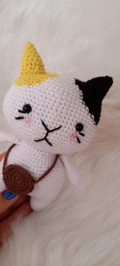 Yamalı Kedi Amigurumi Organik Oyuncak - 3