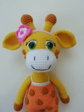 Süslü Zürafa Amigurumi Organik Oyuncak - 2
