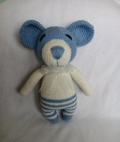 Sevimli Ayıcık Uyku Arkadaşı Amigurumi Organik Oyuncak - 1