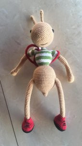 Sevimli Karınca Amigurumi Organik Oyuncak - 1