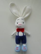Bay Paskalya Tavşanı Amigurumi Organik Oyuncak - 1