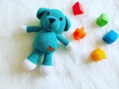 Minnoş Ayıcık Uyku Arkadaşı Amigurumi Organik Oyuncak - 1