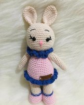 Stil Tavşancık Uyku Arkadaşı Amigurumi Organik Oyuncak - 1