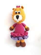 Bayan Kunduz Amigurumi Organik Oyuncak - 1