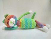 Sevimli Renkli Kedicik Amigurumi Organik Oyuncak - 3
