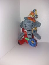 Palyaço Fil Amigurumi Organik Oyuncak - 2