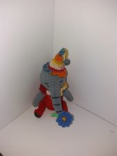 Palyaço Fil Amigurumi Organik Oyuncak - 3