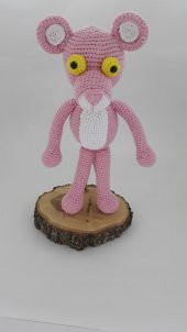 Pembe Panter Amigurumi Organik Oyuncak - 2