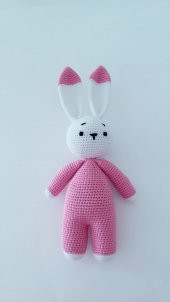 Tavşan Uyku Arkadaşım Amigurumi Organik Oyuncak - 1