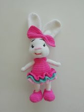 Sevimli Paskalya Tavşanı Amigurumi Organik Oyuncak - 1