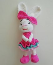 Sevimli Paskalya Tavşanı Amigurumi Organik Oyuncak - 2