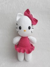 Hello Kitty Amigurumi Organik Oyuncak - 1