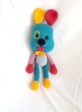 Sevimli Köpek Çıngırak Amigurumi Organik Oyuncak - 2