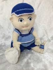 Denizci Oğluş Bebek Amigurumi Organik Oyuncak - 1