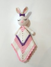 Uykucu Tavşan Uyku Arkadaşı Amigurumi Organik Oyuncak - 1
