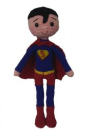 Süpermen Bebek Amigurumi Organik Oyuncak - 1