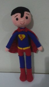 Süpermen Bebek Amigurumi Organik Oyuncak - 2