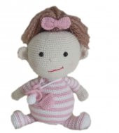 Emzikli Bebek Amigurumi Organik Oyuncak - 1